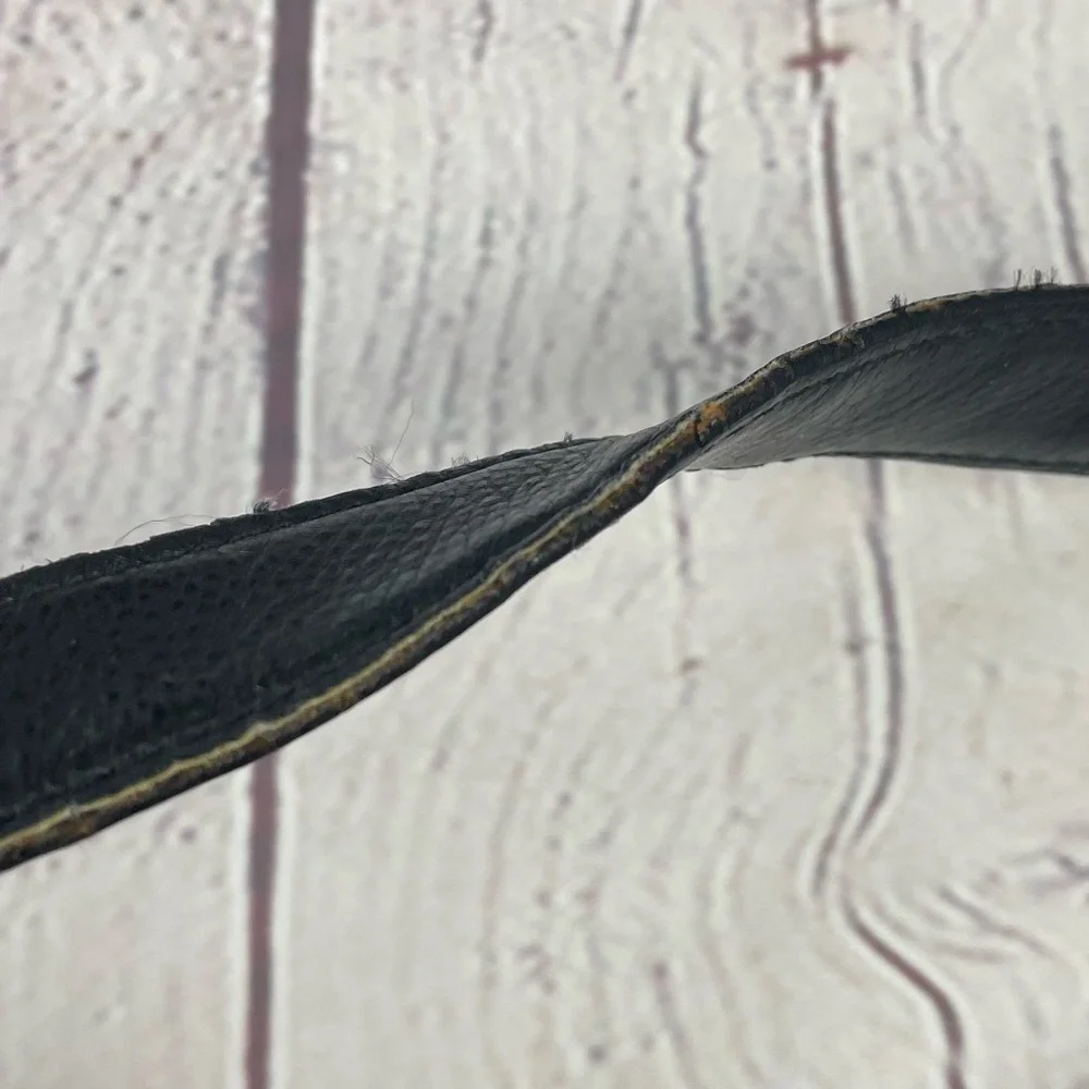 Coach Avery Pebbled Leather Hobo Bag Bucket Drawstring Black Teal Silver - Picture 13 of 16